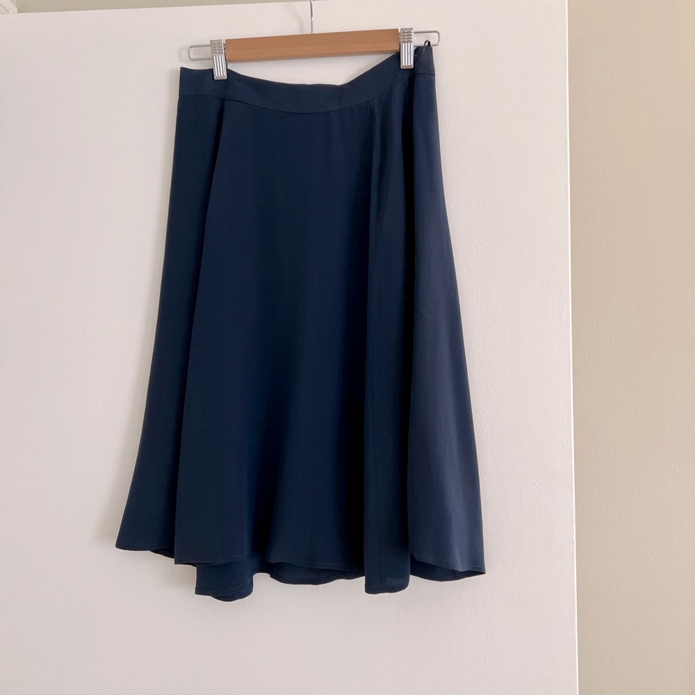JCrew 100% silk midi skirt